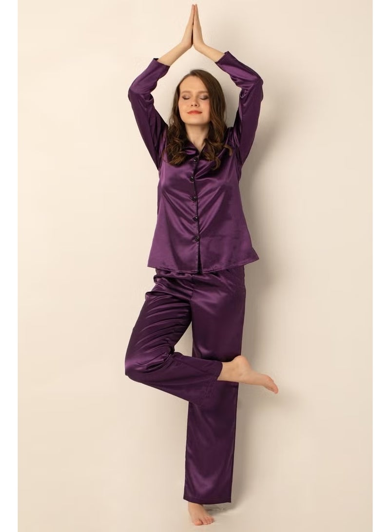 DoReMi Long Sleeve Satin Pajamas Set - Image 4